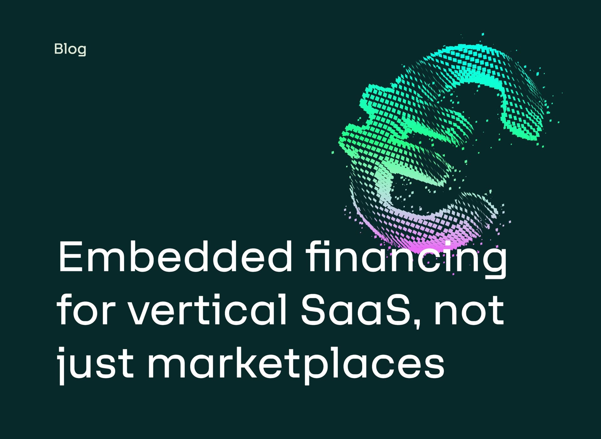 Which embedded financing providers work with vertical SaaS platforms, not just marketplaces?